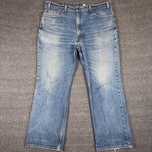 Vintage Levis 517 Jeans Mens 40x30 Bootcut Orange Tab Whisker Faded Cowboy Y2K